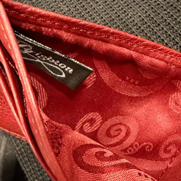 Brighton Bellissimo Heart Small Dark Red Wallet Italian pebbled leather - Picture 5 of 9